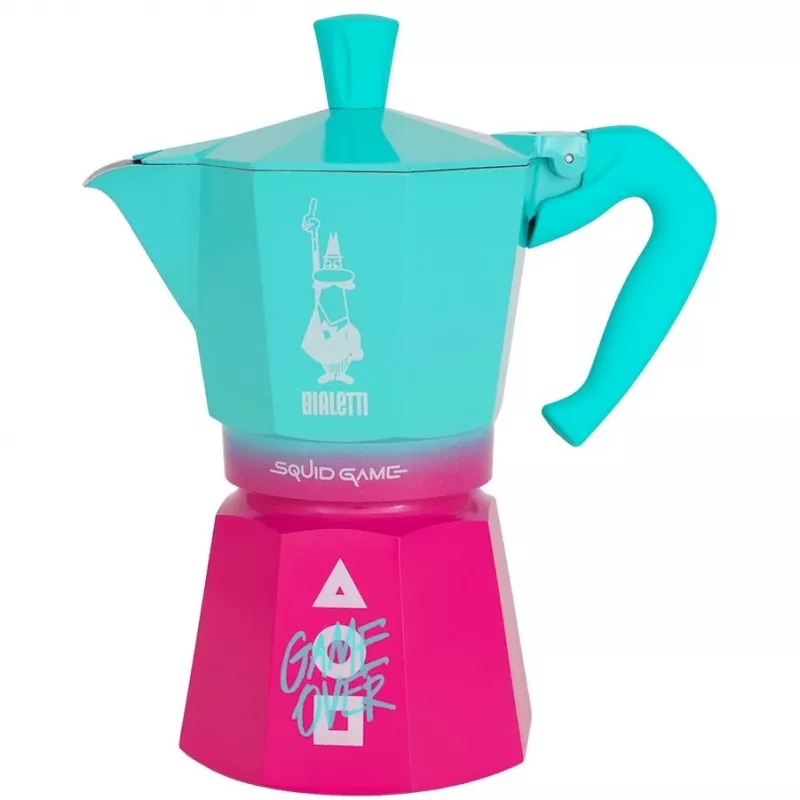 Moka puodas Bialetti 0005393 aliuminis mėlynas rožinis