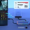 USB šakotuvas Unitek uHUB S7+ — laidinis USB 3.2 Gen 2 Type-C, 100 W PD, Gigabit Ethernet, 4K palaikymas, Space Pilka