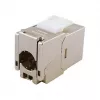 Ekranuotas Cat.6A plonas „Keystone“ lizdas, EQUIP 767223, be įrankių, RJ-45, plokščias, sidabrinis, 8 vnt.