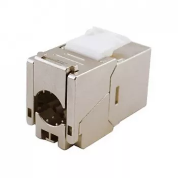 Ekranuotas Cat.6A plonas „Keystone“ lizdas, EQUIP 767223, be įrankių, RJ-45, plokščias, sidabrinis, 8 vnt.