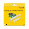 DeLOCK PCI Express x4 kortelė su 1 x vidiniu USB 3.2 Gen 2 key B 20 kontaktų lizdu