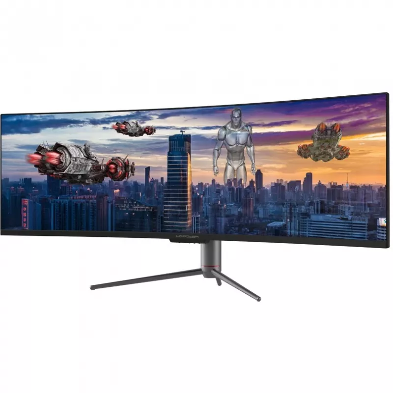LC-Power LC-M49-DQHD-120-C-Q LED monitorius 124,5 cm (49 inch) 5120 x 1440 pikselių „UltraWide Quad HD“ QLED juodas (LC-M49-DQHD-120-C-Q)