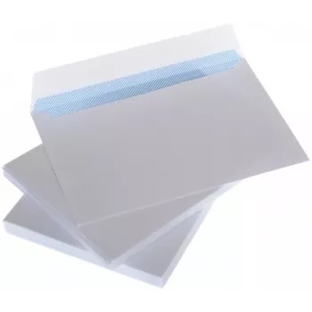 Vokai C5 balti su juostele ir vidiniu presu 162x229 mm x 25 vnt.