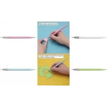 Ištraukiamas universalus peilis NT Cutter D-401P — baltas, ergonomiškas dizainas, ištraukiama geležtė