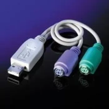 VALUE klaviatūros / pelės adapteris — USB Type A, 4 kontaktų (kištukas) — PS/2, 6 kontaktų (lizdas)
