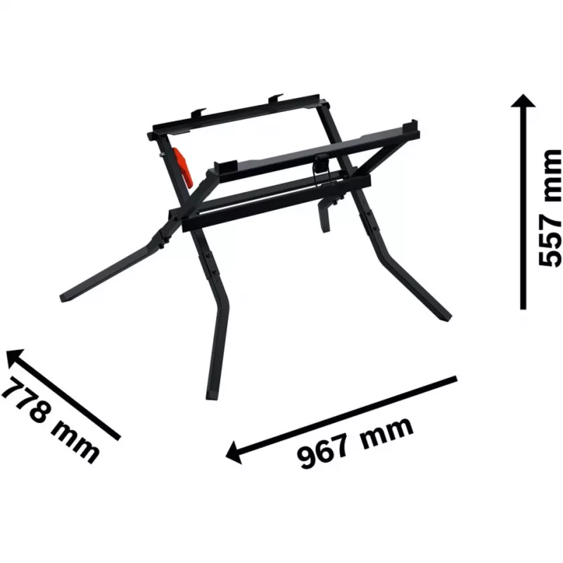Transportavimo ir darbo stalas Bosch GTA 571 Professional staliniams pjūklams GTS 70-216 ir GTS 18V-70 (juodas)