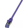 LogiLink CQ303VS RJ45 tinklo kabelis, jungiamasis kabelis CAT 6a S/FTP 1,00 m violetinis, antipireninis, be halogenų