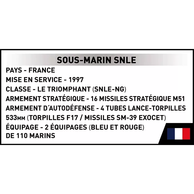 Cobi Blocks Sous-Marin SNLE konstrukcinis rinkinys — 643 detalės