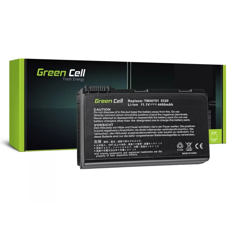 Green Cell AC08 nešiojamojo kompiuterio baterija, skirta Acer, 4400mAh, 11,1V