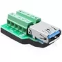 Kabelio jungčių adapteris DeLOCK 65370 USB 3.0-A 10 kontaktų Juoda Žalia Sidabrinė