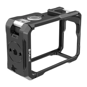 Metalinis apsauginis dėklas su Puluz šaltojo bato laikikliu, skirtas DJI Osmo Action 6