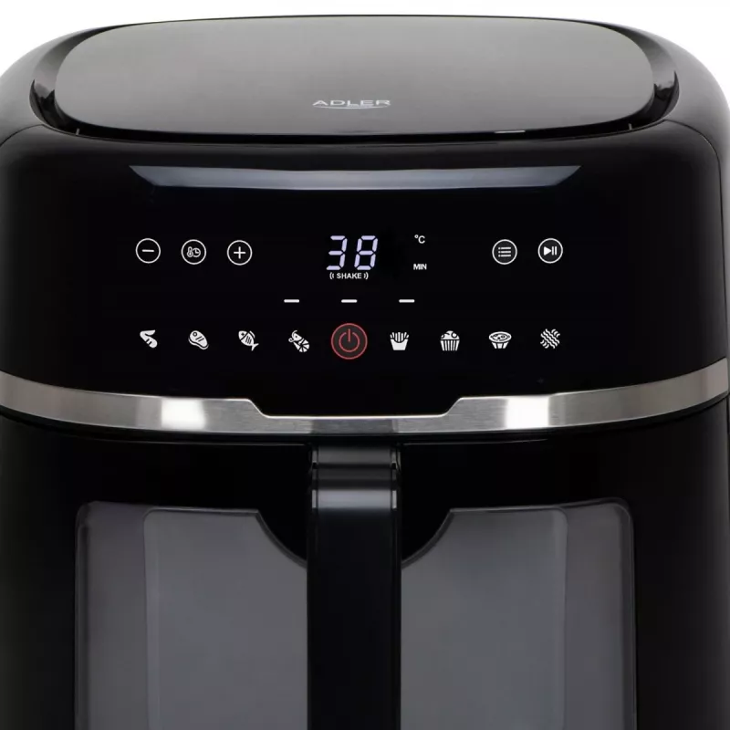 Elektrinis virdulys Adler AD 6318, 1,7 l, 2200 W, LED ekranas, 9 programos, juodas