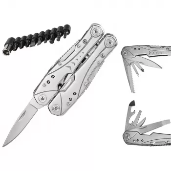 Extralink Multitool, Pocket Knife 23-in-1, with Case, Sidabrinė