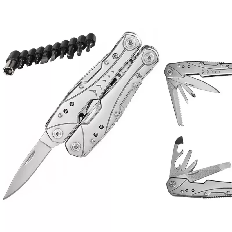 Extralink Multitool, Pocket Knife 23-in-1, with Case, Sidabrinė