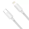 Baseus Simple Wisdom duomenų laido rinkinys USB-C į Lightning PD 20W (2 vnt./rinkinys) 1,5 m, baltas