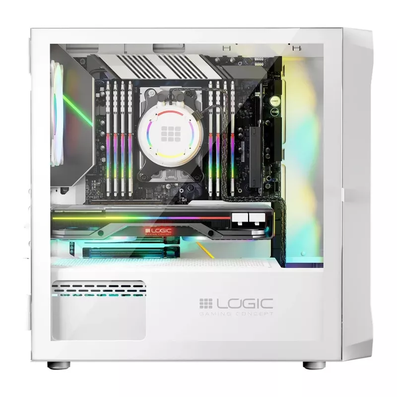 Logic PORTOS ARGB MINI USB 3.0 korpusas baltas