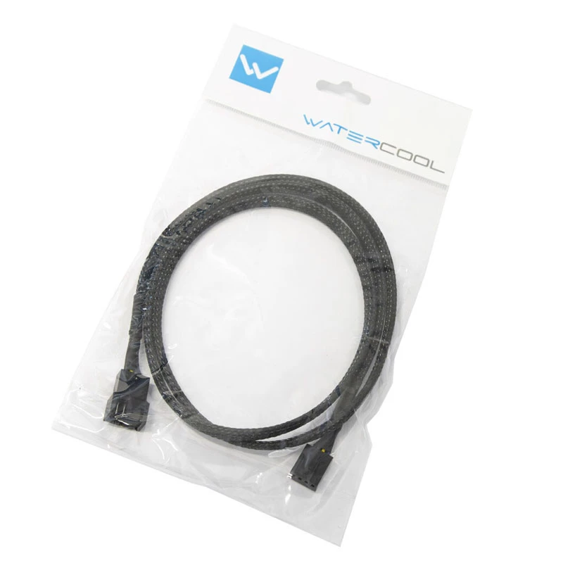 Watercool 4 kontaktų PWM ilginimo laidas, juodas - 90 cm