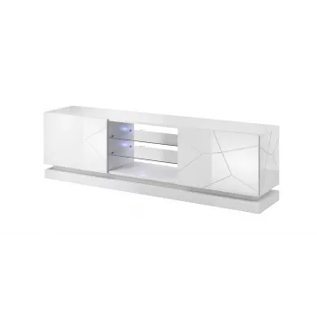 Cama TV spintelė QIU 200 MDF baltas blizgus/baltas blizgus