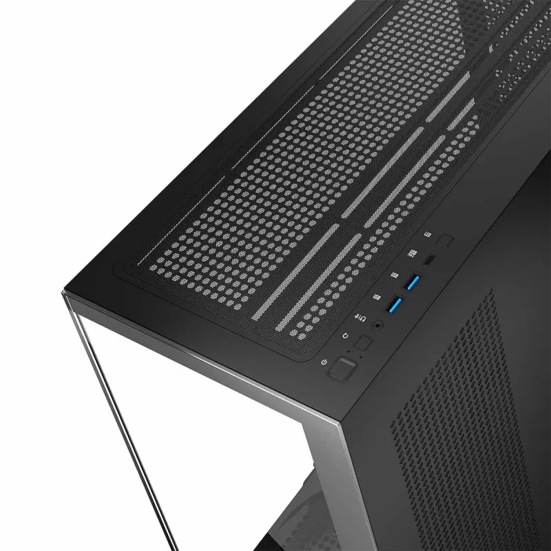 PC korpusas MODECOM Volcano Stellar NF ATX midi tower, grūdintas stiklas, juoda, palaiko ATX/micro ATX, GPU iki 420 mm, CPU aušintuvas 175 mm