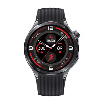 Išmanusis laikrodis ONEPLUS Watch 3 Obsidian Titanium — 46 mm nerūdijančio plieno korpusas, AMOLED 1,5 colio, GPS, IP68, 5 ATM, Snapdragon W5, 16 dienų baterija