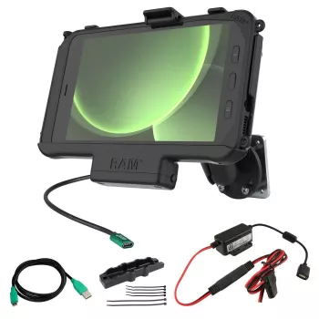 Ram Mounts RAM EZ-Roll'rT USB-C maitinamas laikiklis Samsung Tab Active5 (RAM-101-225B2-SAM60CP-V7CU)