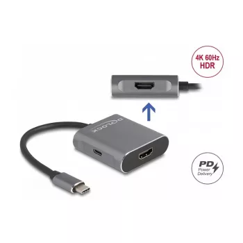 DeLOCK USB Type-C skirstytuvas DP Alt Mode į 2 x HDMI MST 3840x2160
