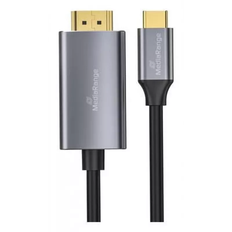 USB-C į HDMI vaizdo adapterio kabelis MediaRange MRCS217 1,8 m, USB-C (DisplayPort Alt Mode) į HDMI išvestį