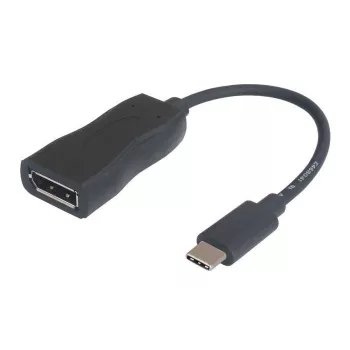 DisplayPort Alt Mode USB-C į DisplayPort kabelis Garbot 15 cm USB 3.1 Vyriška į Moterišką Juoda