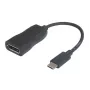DisplayPort Alt Mode USB-C į DisplayPort kabelis Garbot 15 cm USB 3.1 Vyriška į Moterišką Juoda