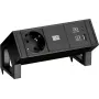 Bachmann DESK2 1x CEE7/3 USB A/C Charger Juoda (902.9109)