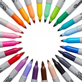Sharpie smulkaus rašiklio galo permanentinis žymeklis, juodas, 12 vnt.