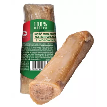 Šunų kramtalas MACED kaulas su jautienos įdaru, natūralus kramtomasis skanėstas, 150 g, suaugusiems šunims, mažina dantų akmenis