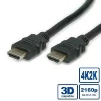 VALUE HDMI Ultra HD su Ethernet - Vaizdo/Garso/Tinklo kabelis - HDMI - HDMI, 19 kontaktų (V) - HDMI, 19 kontaktų (V) - 3 m - Dviguba izoliacija - Juoda (11.99.5682)