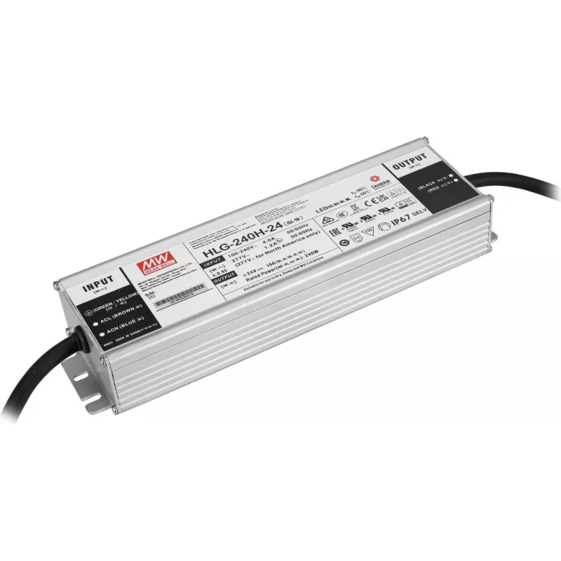 LED maitinimo šaltinis Mean Well 240W 24V IP67, modelis 51405006