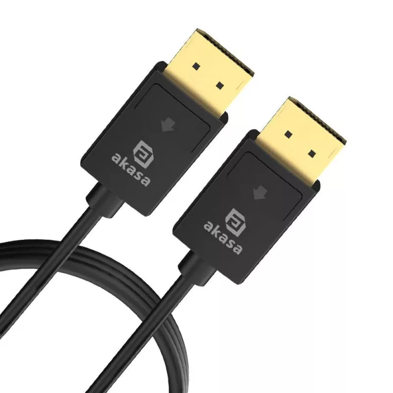 Akasa PROSLIM 8K DisplayPort.kabelis 8Ka60Hz - 2 m (AK-CBDP26-20BK)