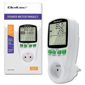 Energijos matuoklis QOLTEC PM0627 3680W su istorija — QOLTEC PM0627 3680W