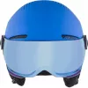 Šalmas ALPINA ZUPO VISOR QLite — vaikiškas slidinėjimo šalmas, kietas kevalas, 54–58 cm, integruotas skydelis, Run System Ergo Snow