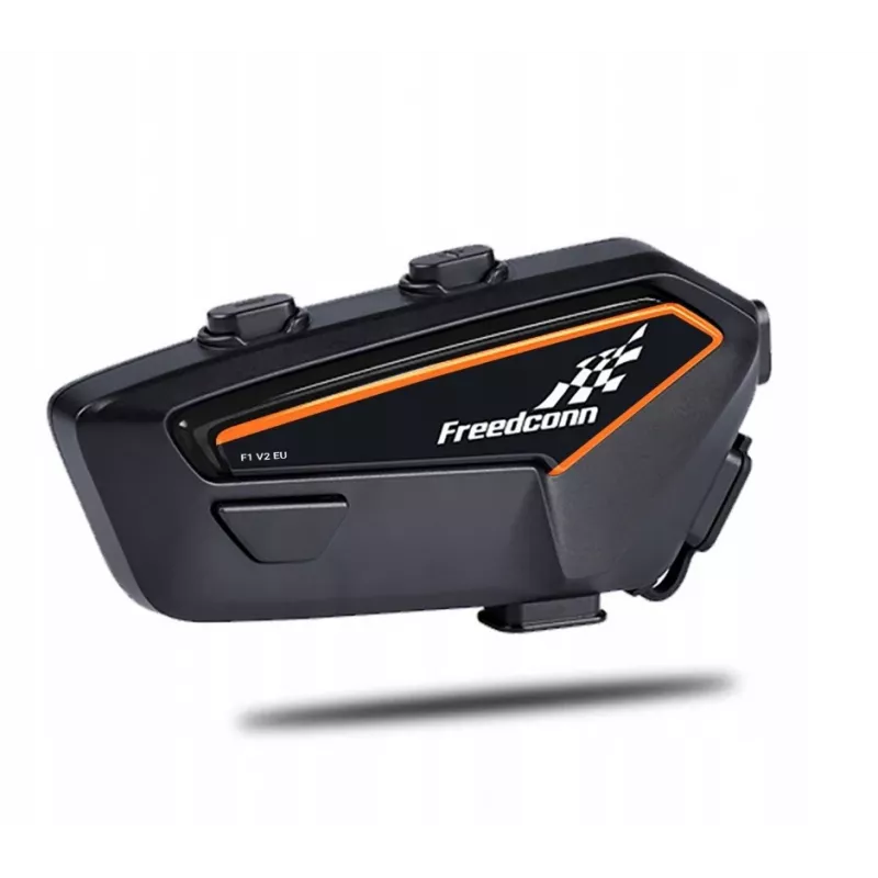 Ausinės „FreedConn F1 V2 EU“ — „Bluetooth 5.2“, IP65, 1100 mAh baterija, iki 48 val. pokalbio laiko, FM radijas, mikrofonas, spaustukas