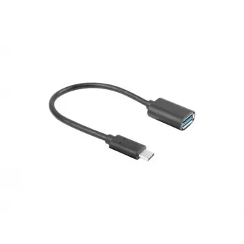 LANBERG AD-UC-UA-04 adapteris USB TYPE-C V - USB Type-A M 15cm Juoda