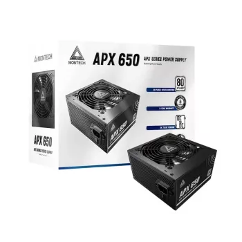 Montech APX650 maitinimo blokas 650 W 20+4 kontaktų ATX ATX juodas