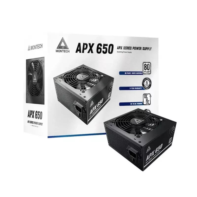 Montech APX650 maitinimo blokas 650 W 20+4 kontaktų ATX ATX juodas