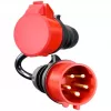 Adapter for Gemini flex 11 kW, CEE Raudona Three-Phase Power 16A > CEE Raudona 32A (juoda, 30 cm)
