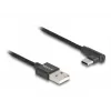 DeLOCK USB 2.0 laidas USB-A kištukas į USB-C kištuką, kampinis, 0,5 m, juodas