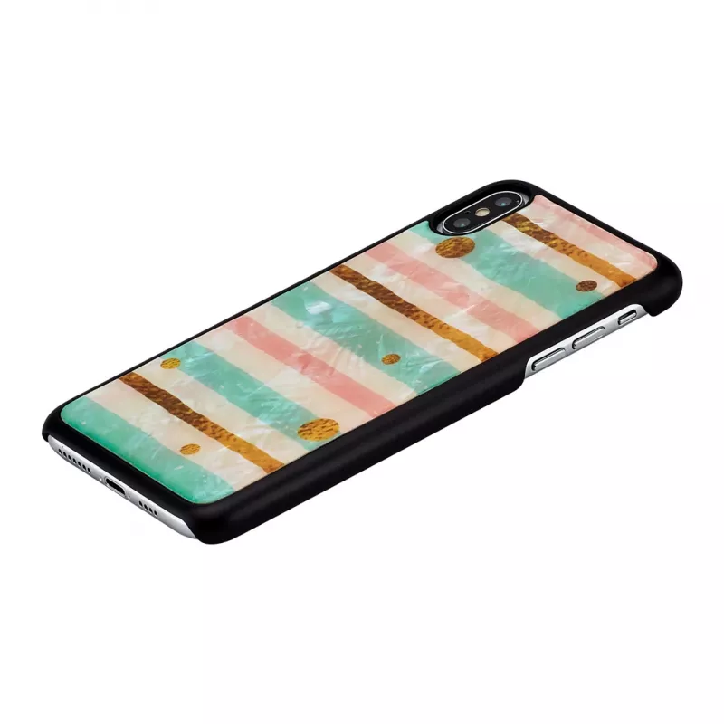 Apsauginis išmaniojo telefono dėklas iKins, skirtas iPhone XS Max — Pop Mint Juoda, kietas apvalkalas su paaukštintais kraštais