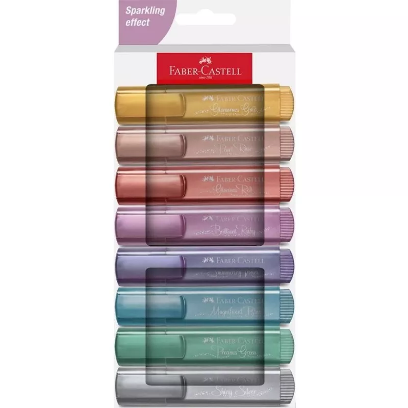 Marker Faber-Castell Textliner 46 Metallic 8 vnt.