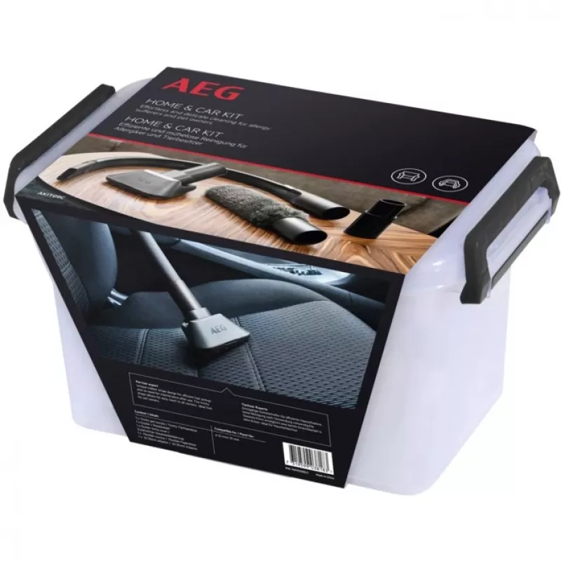Automobilio valymo rinkinys AEG AKIT09C juodas 4 vnt. 1 adapteris