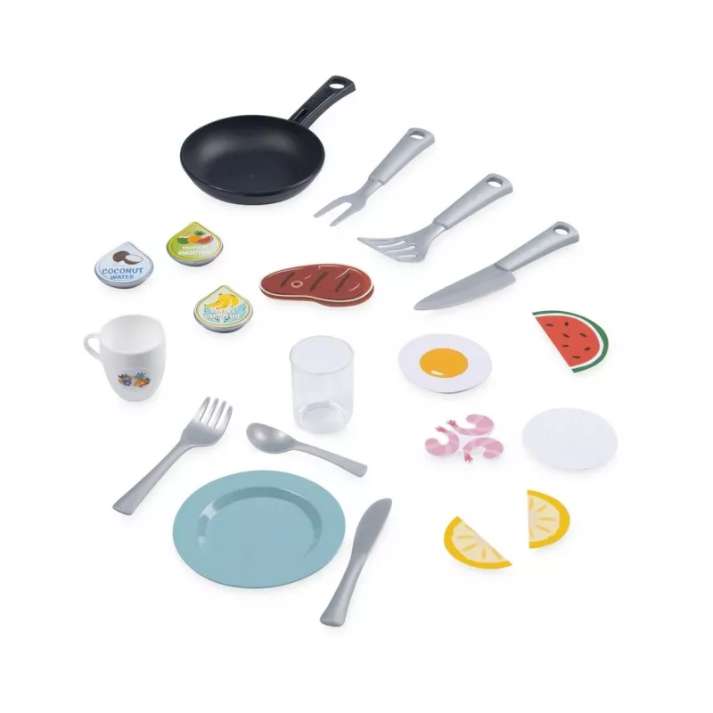 Žaidimų virtuvėlė SMOBY Stitch Kitchen 7600311909 su priedais – vaikiškas vaidmenų žaidimų virtuvės rinkinys