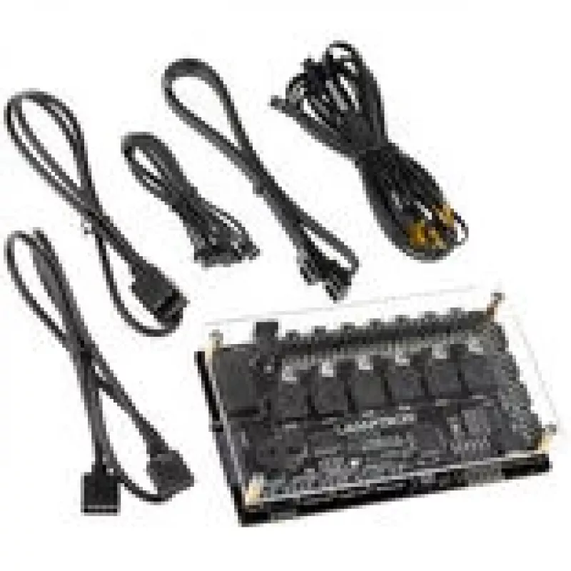 Lamptron Auto-Controller CT630 PWM ARGB — kompaktiškas PWM ARGB ventiliatorių valdiklis, juodas