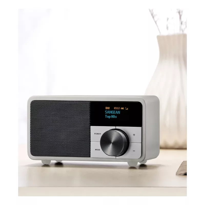 Stalinis radijas Sangean DDR-7 Glacier Sidabrinė su skaitmeniniu imtuvu ir Bluetooth