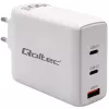 Įkroviklis QOLTEC 100W GaN USB-C Dual PD 5–20V 1,5–5A, 2×USB-C